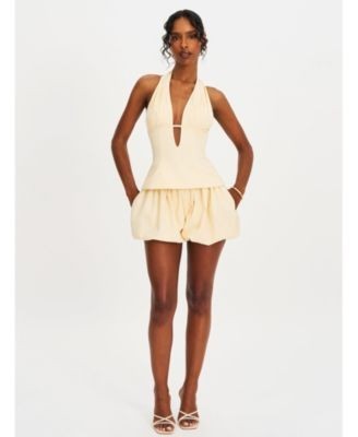 Miss Circle Quinzelle Linen Bubble Shorts