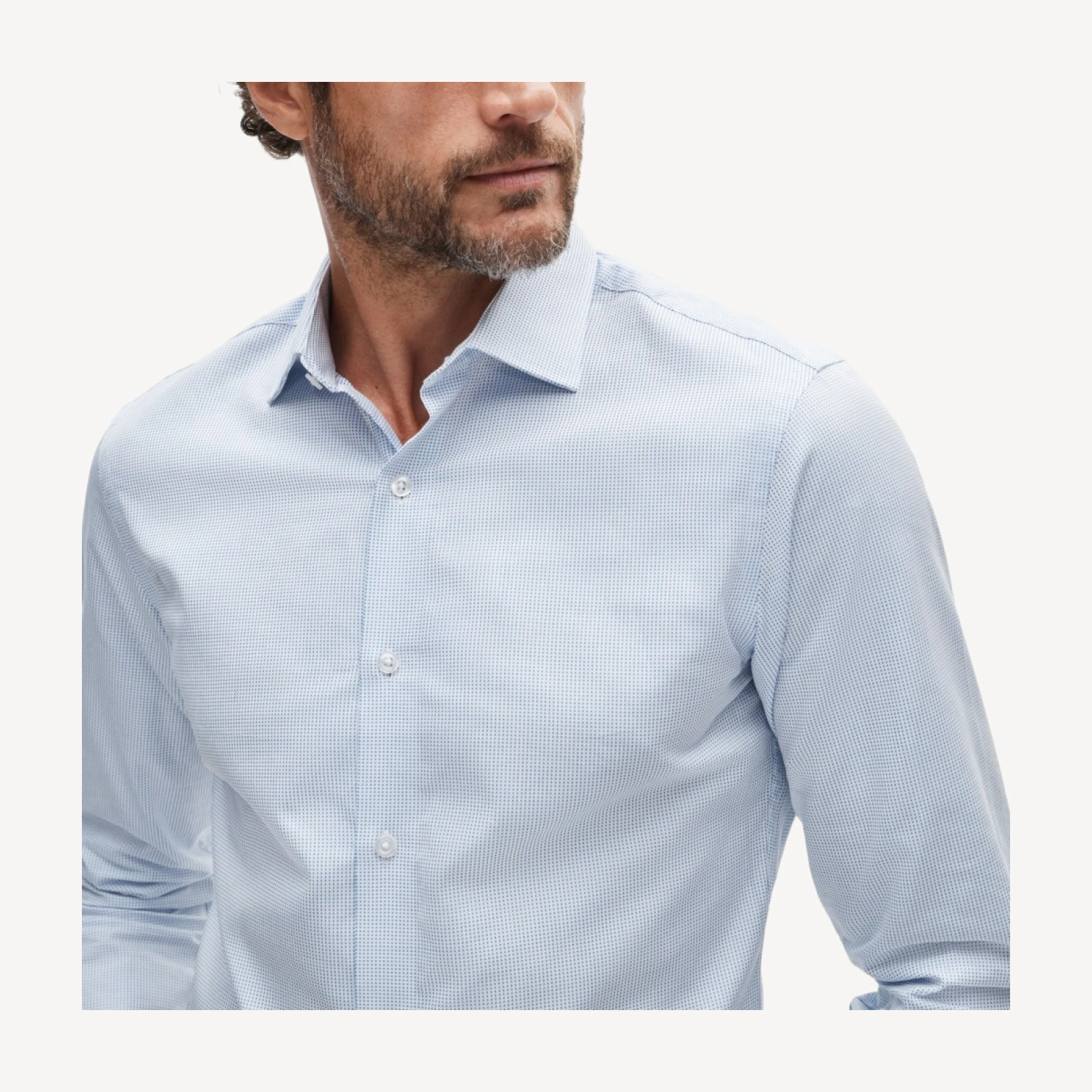 Slim-fit Ludlow Premium fine cotton dress shirt in dobby