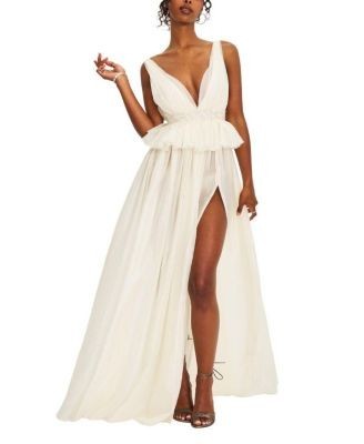 Miss Circle Calleigh Flare Beaded Belt Maxi Gown