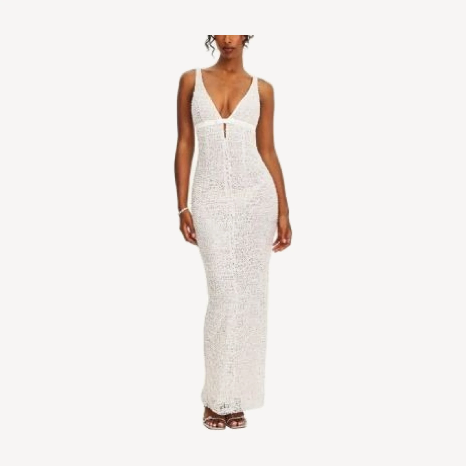 Miss Circle Adelaide Beaded Sequin Net Bodycon Gown