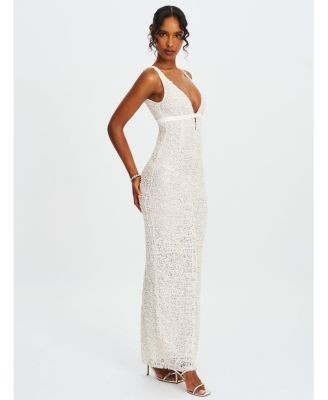 Miss Circle Adelaide Beaded Sequin Net Bodycon Gown