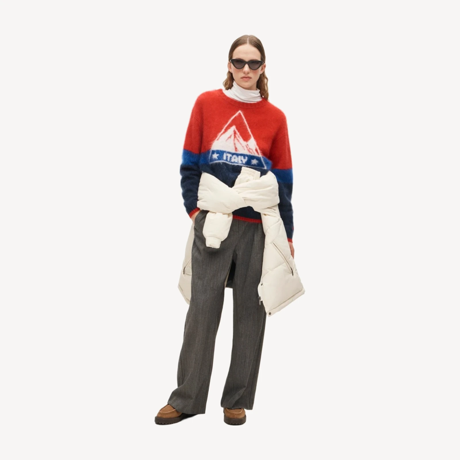 U.S. Ski & Snowboard by J.Crew graphic crewneck sweater in brushed cashmere