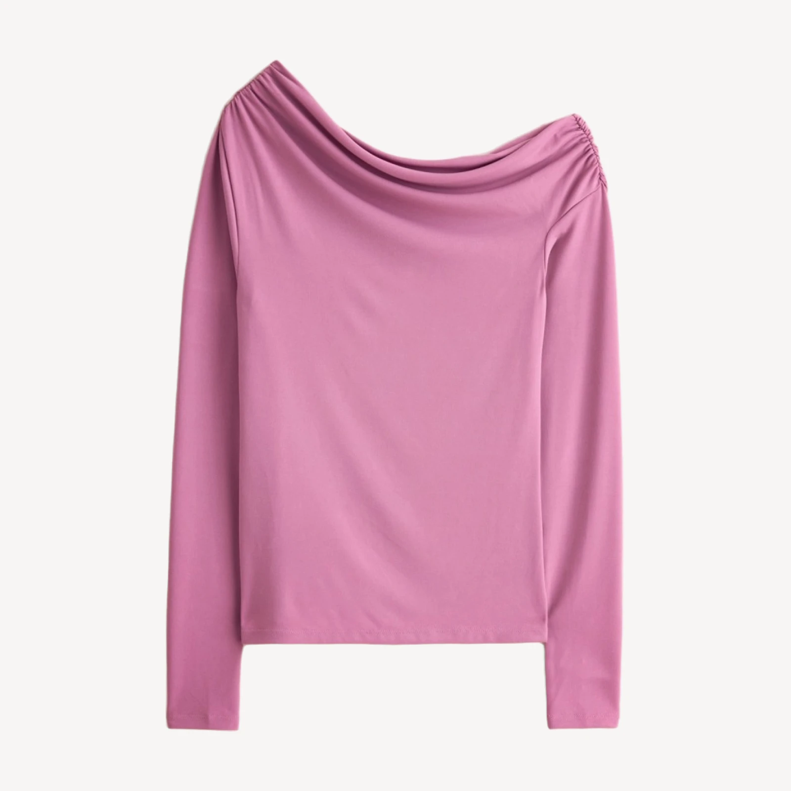 Matte jersey drapey off-the-shoulder top