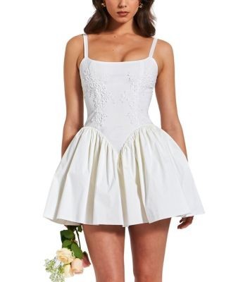 Miss Circle Kadi Cotton Drop Waist Corset Mini Dress