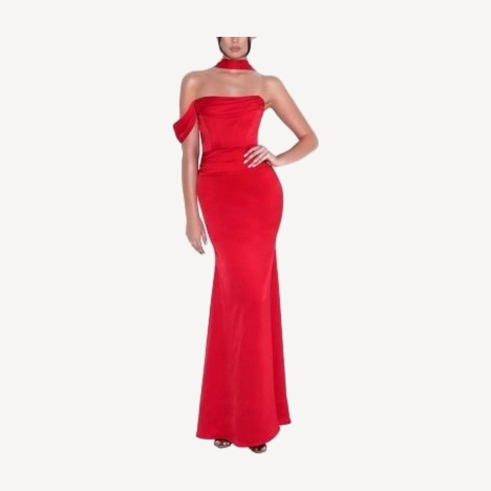 Miss Circle Ivona Halter Neck Double Duchess Satin Corset Gown