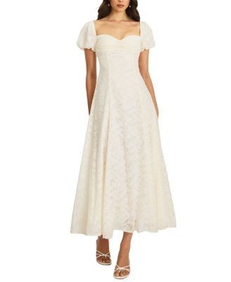 Miss Circle Pandora Bubble Sleeve Backless Maxi Dress