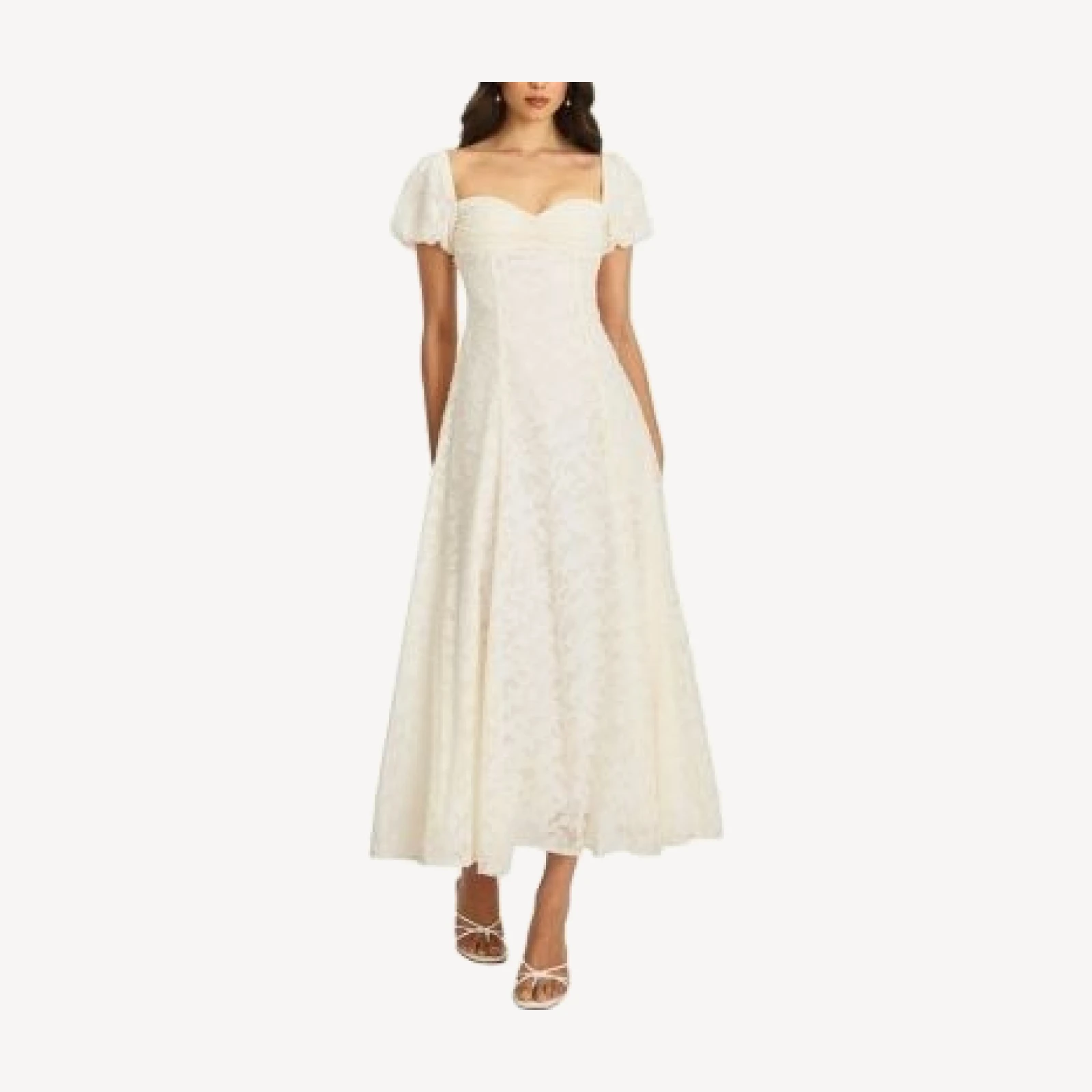 Miss Circle Pandora Bubble Sleeve Backless Maxi Dress