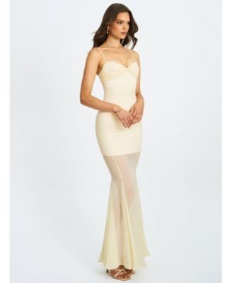 Miss Circle Zayne Ruch Breast Chiffon Mermaid Maxi Dress