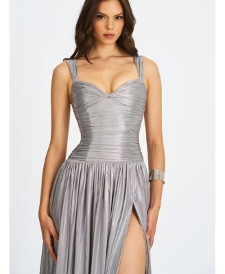 Miss Circle Palmer Glitter Drop Waist Maxi Dress