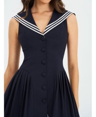 Miss Circle Calliope Sailor Pleated Mini Dress