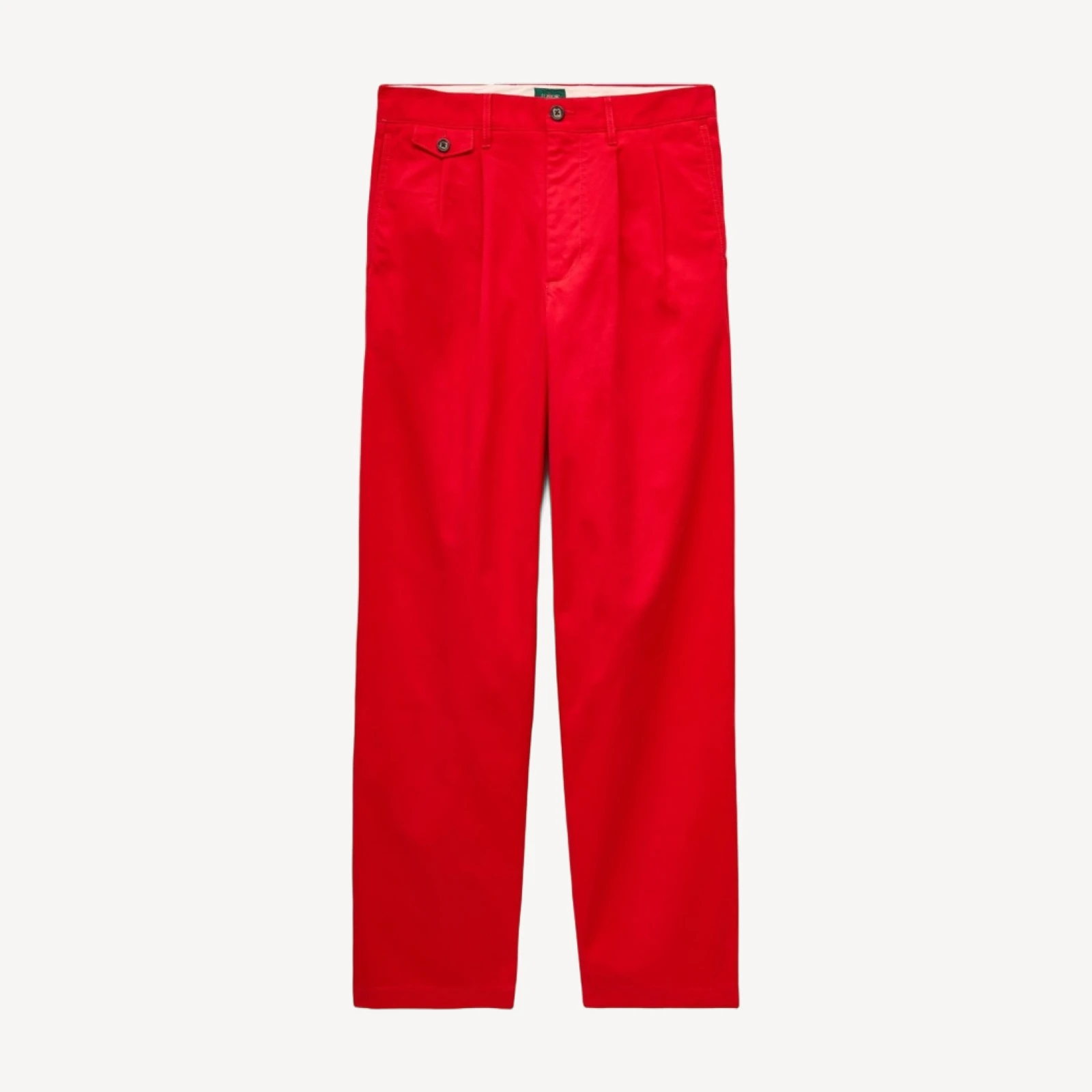 Classic double-pleated chino pant