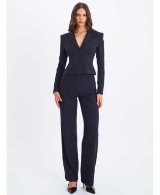 Miss Circle Quinne Striped Single-Breasted Peplum Blazer, photo 3