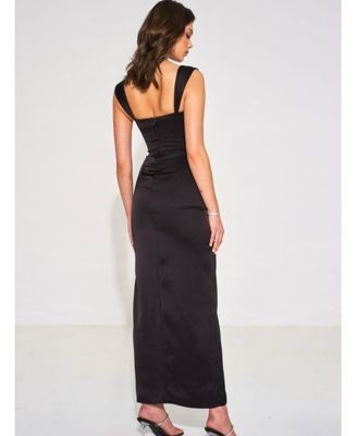 Miss Circle Freddie Lace Bustier Satin Slip Maxi Corset Dress