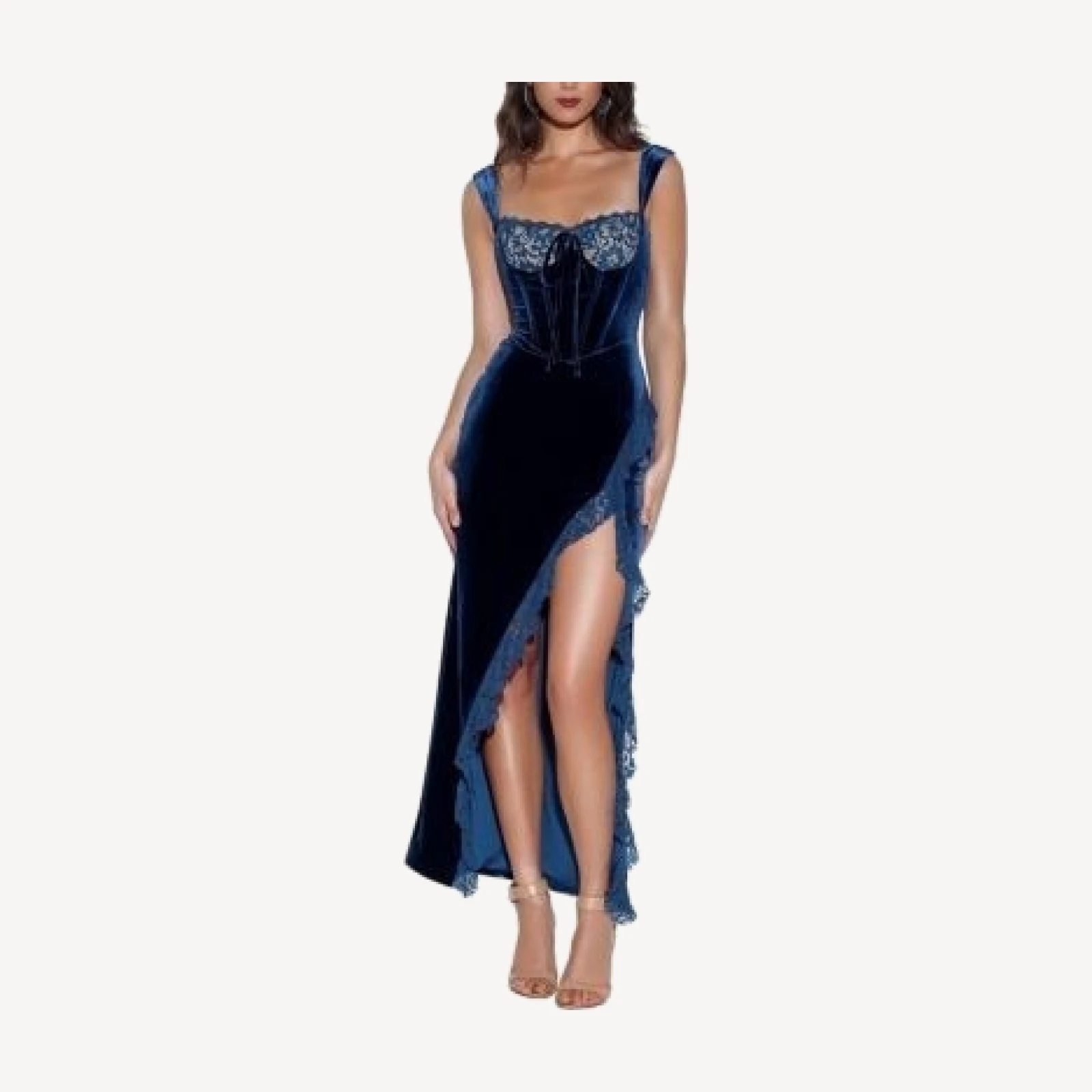 Miss Circle Odilia Lace Velvet Maxi Dress