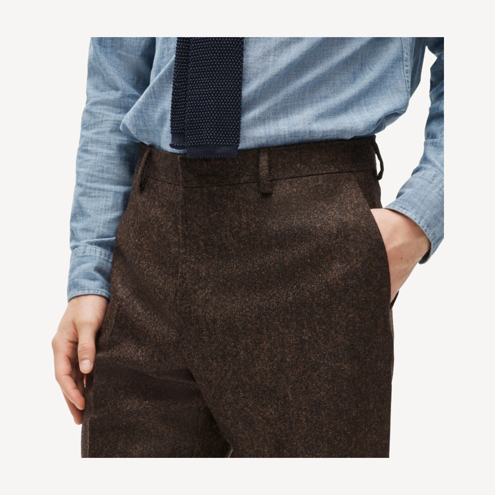 Kenmare Relaxed-fit suit pant in English donegal wool tweed