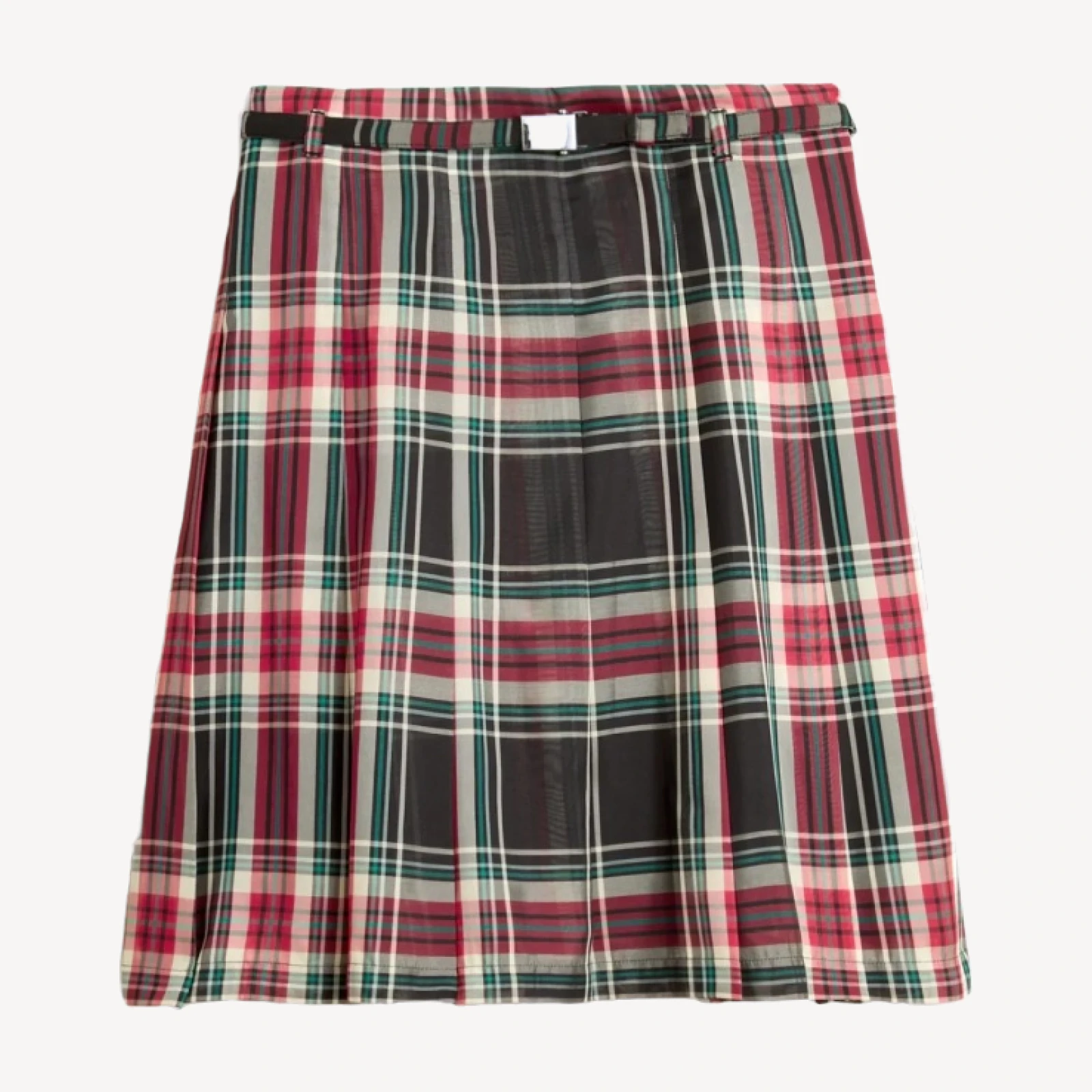 Pleated prep skirt in Stewart tartan