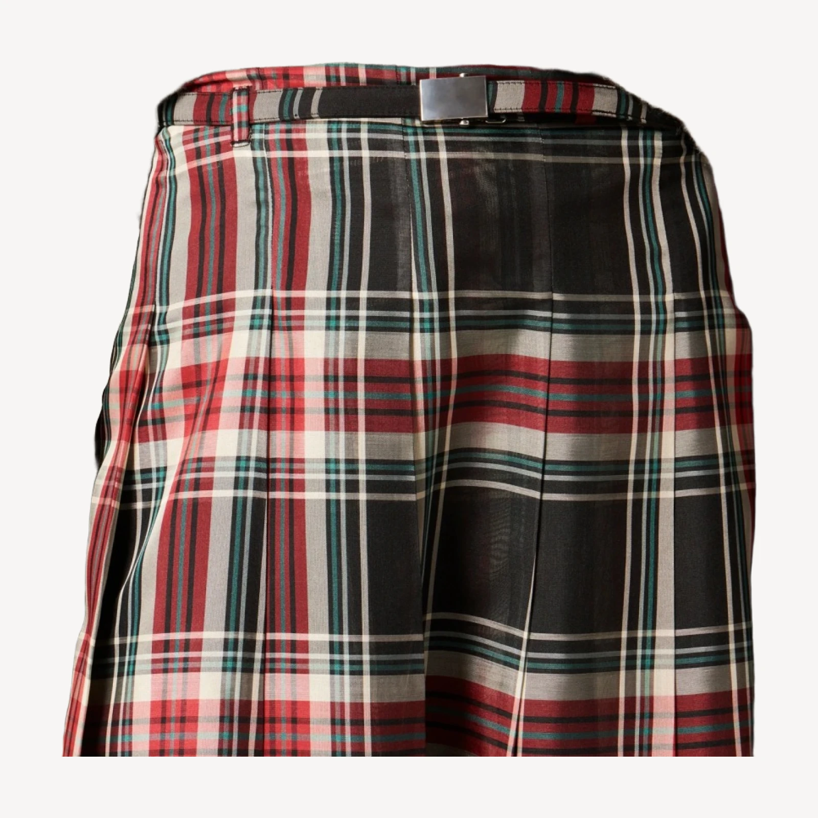 Pleated prep skirt in Stewart tartan