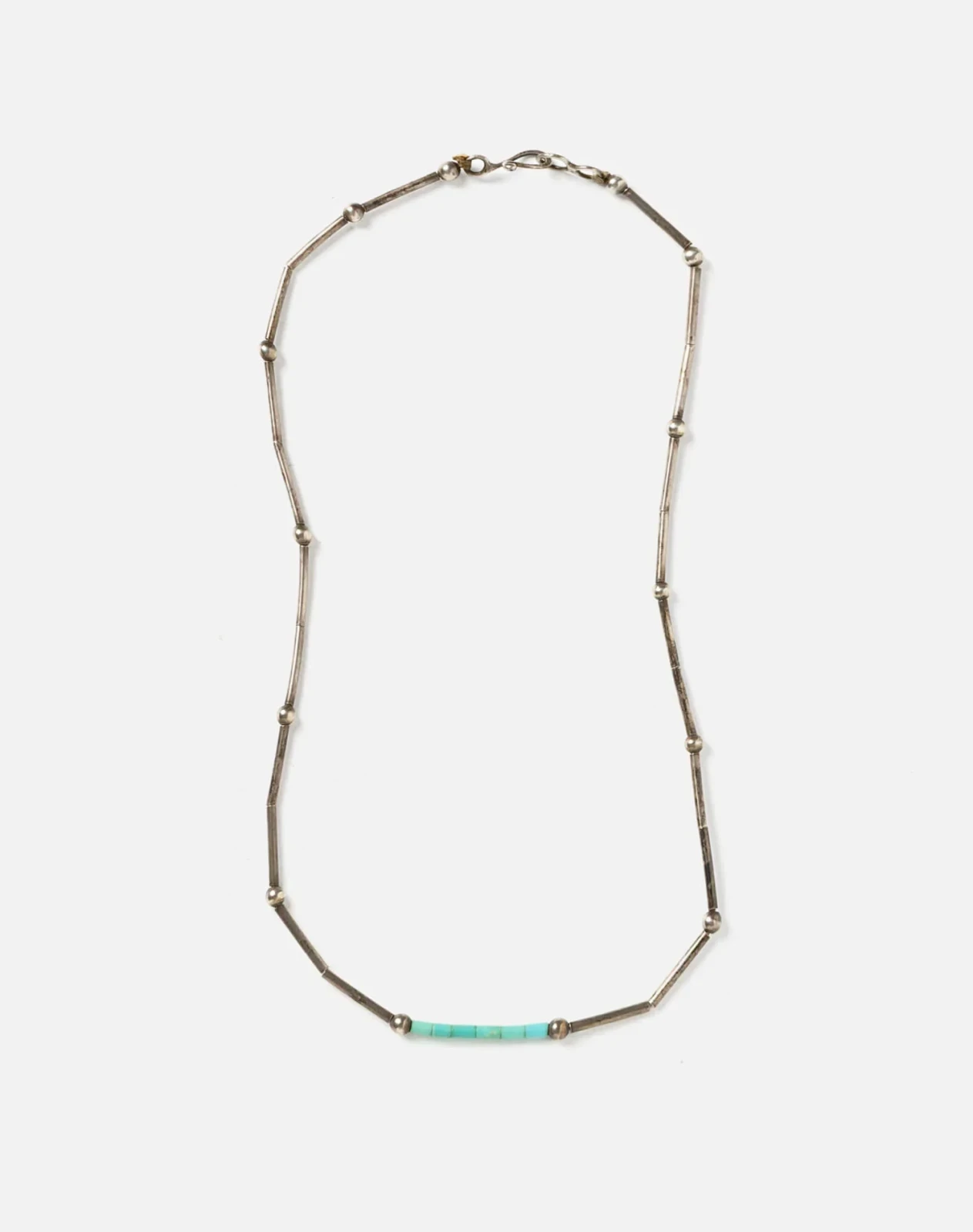 RE/DONE Vintage | 60s Liquid Silver Turquoise Choker | Vintage Necklaces