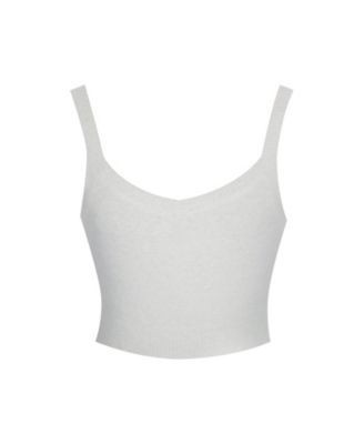 Miss Circle Selene Wool-Blend Ribbed Knit V-Neck Top