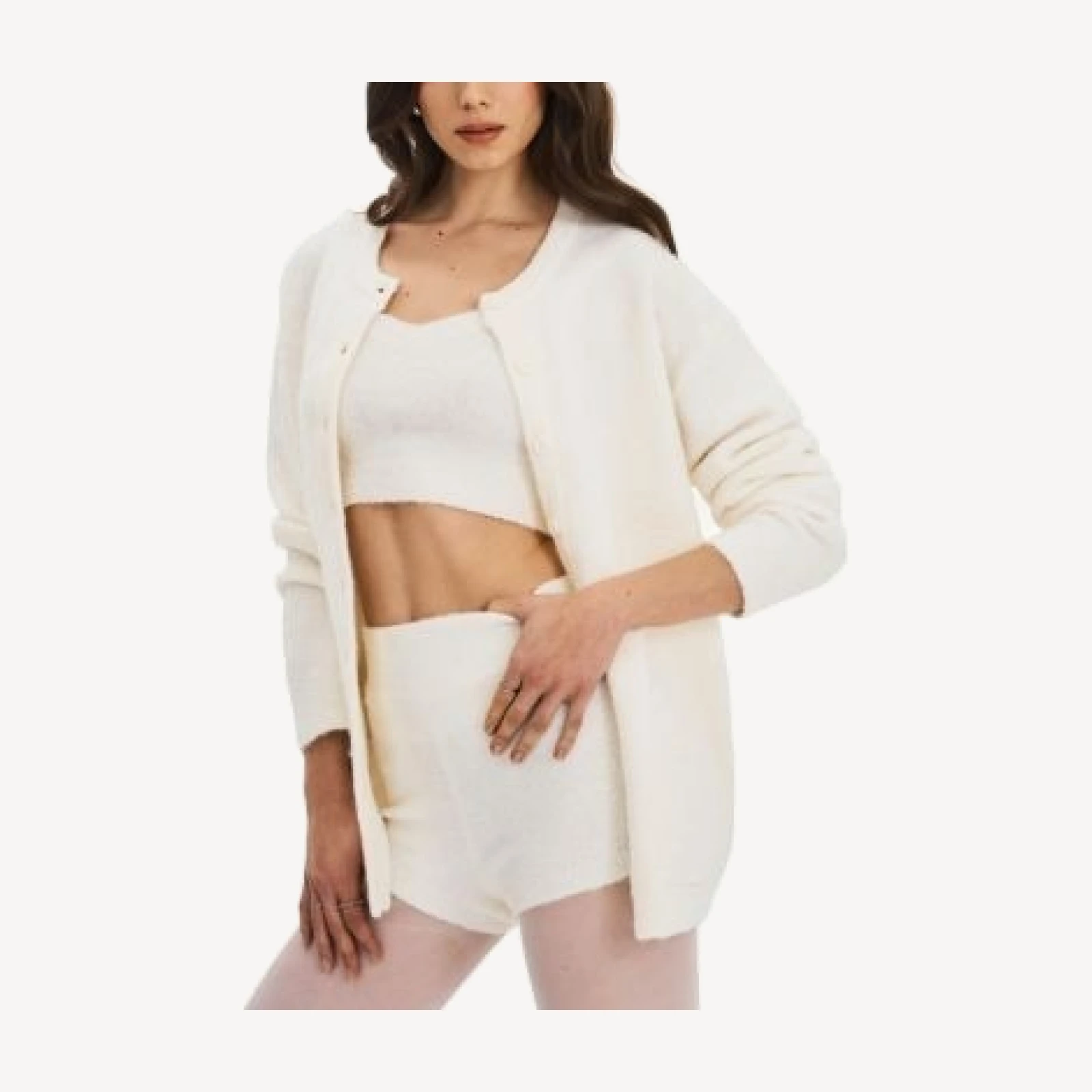 Miss Circle Orla Wool-Blend Ribbed Knit Cardigan