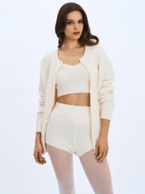 Miss Circle Orla Wool-Blend Ribbed Knit Cardigan