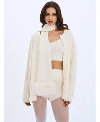 Miss Circle Selma Wool-Blend Ribbed Knit Scarf