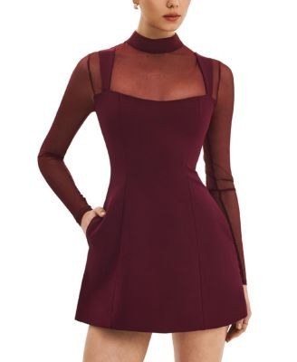 Miss Circle Natasha Faux Two-Piece Turtleneck Mini Dress