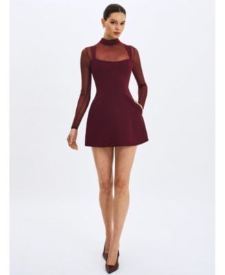 Miss Circle Natasha Faux Two-Piece Turtleneck Mini Dress