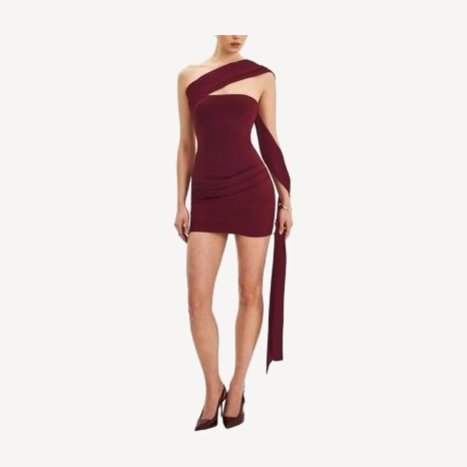 Miss Circle Ovelia Satin Ribbon Strapless Mini Dress