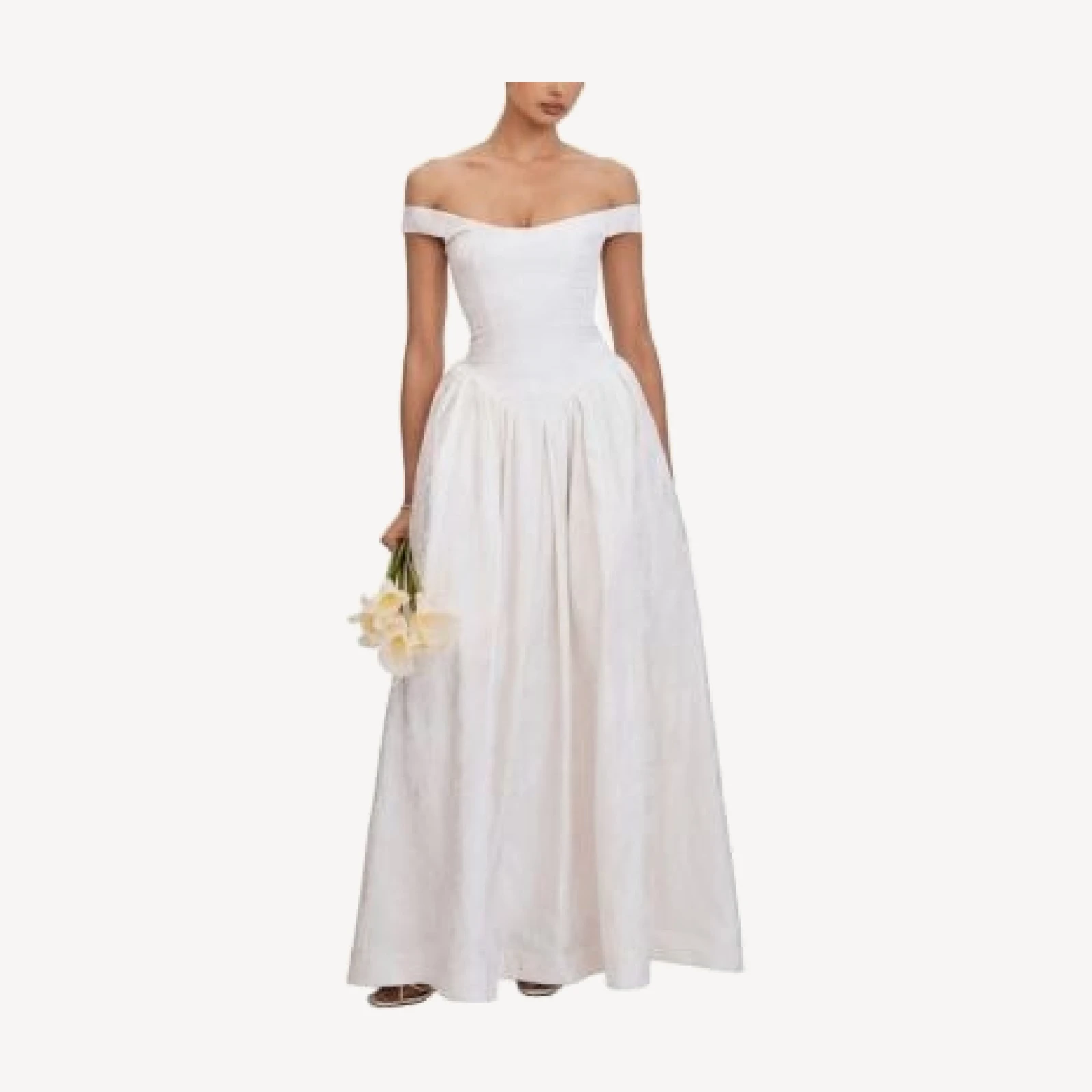 Miss Circle Tinsley Jacquard Bardot Wedding Gown