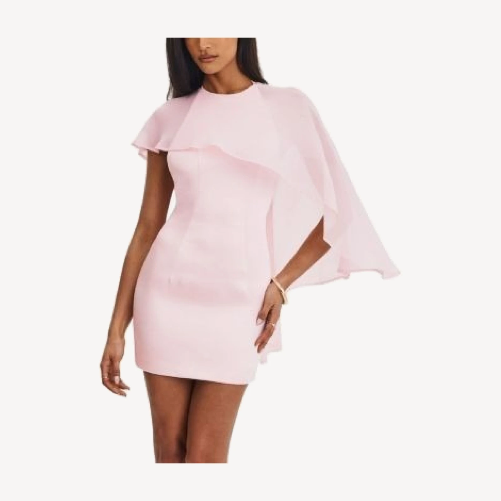 Miss Circle Umeko Asymmetrical Cape Mini Dress