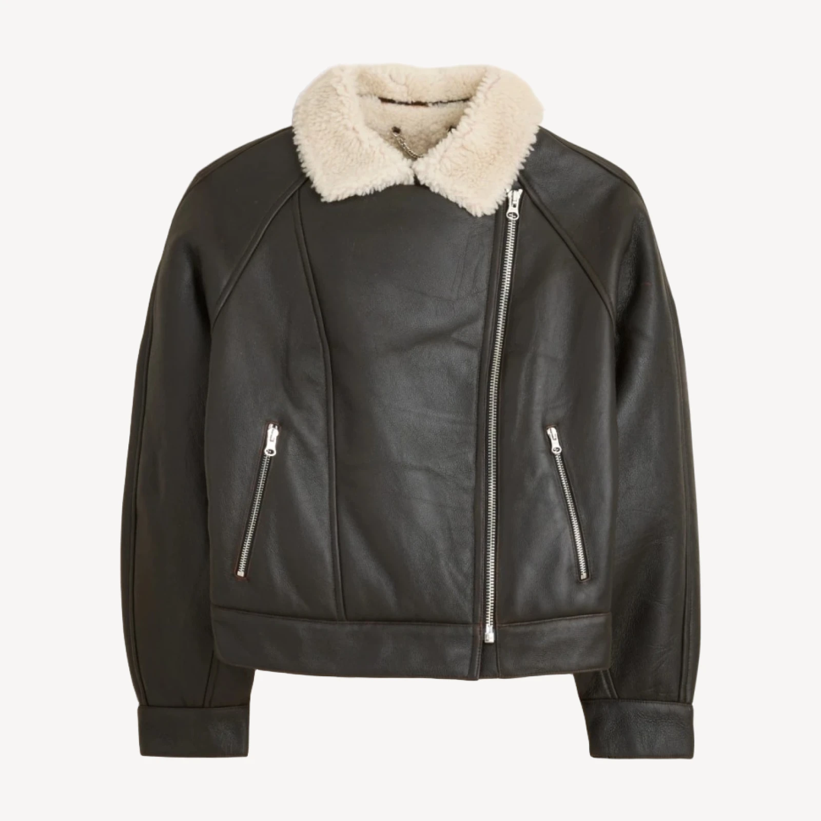 Collection shearling moto jacket