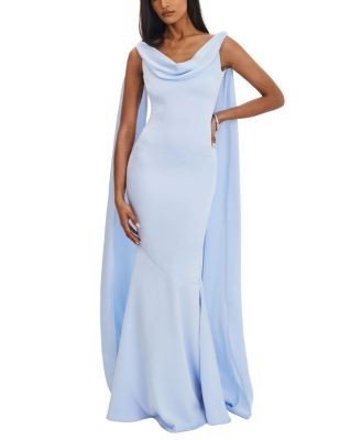 Miss Circle Eira Cowl Scarf-Detail Mermaid Maxi Dress