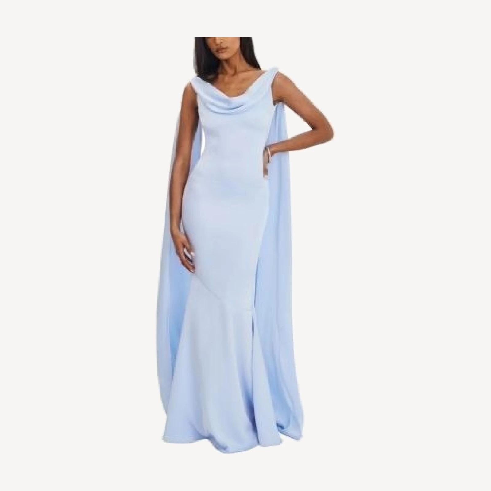 Miss Circle Eira Cowl Scarf-Detail Mermaid Maxi Dress