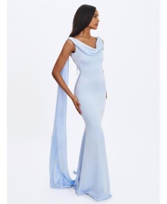 Miss Circle Eira Cowl Scarf-Detail Mermaid Maxi Dress
