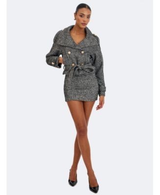Miss Circle Sandra Tweed Mini Skirt