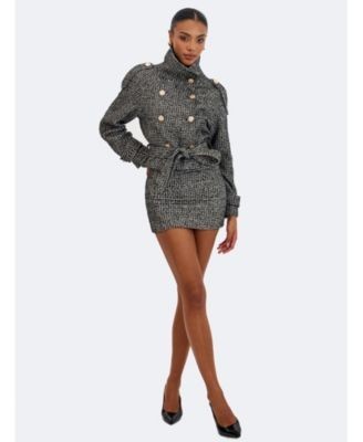 Miss Circle Sandra Tweed Mini Skirt