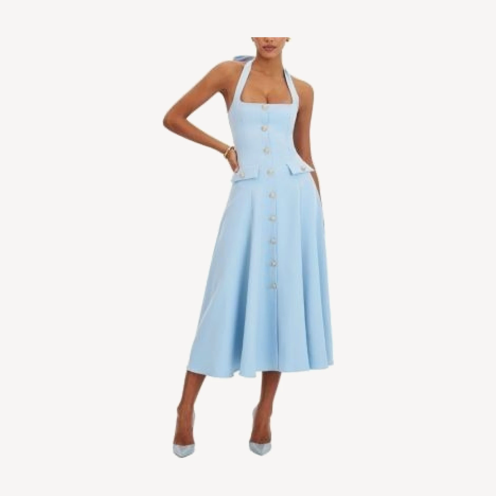Miss Circle Gillian Halter A-Line Midi Dress