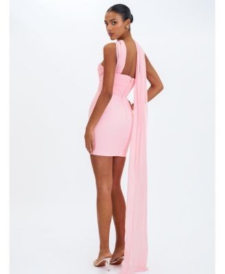 Miss Circle Olivia Strapless Crossover Mini Dress