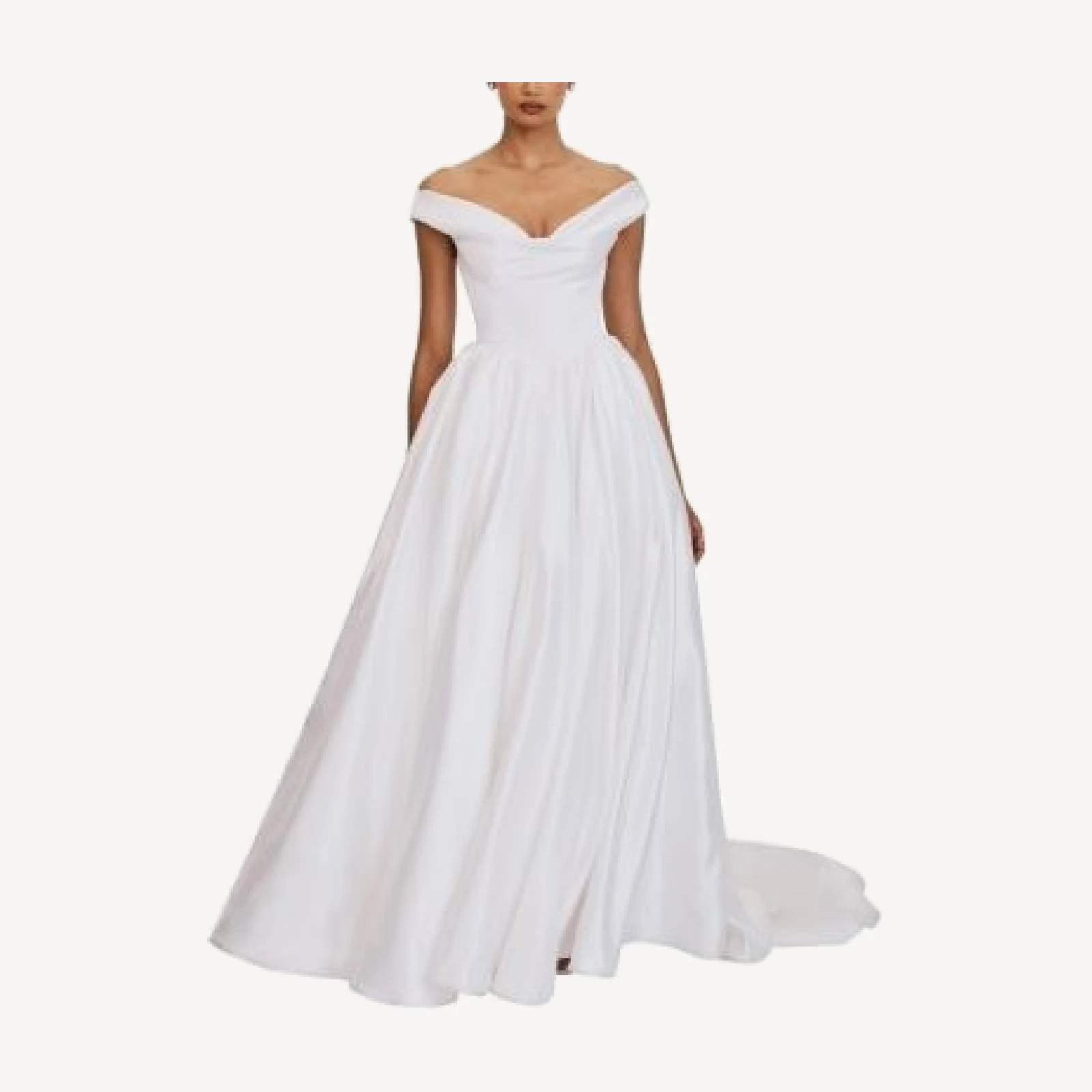 Miss Circle Unna Satin Bardot Cowl Wedding Gown