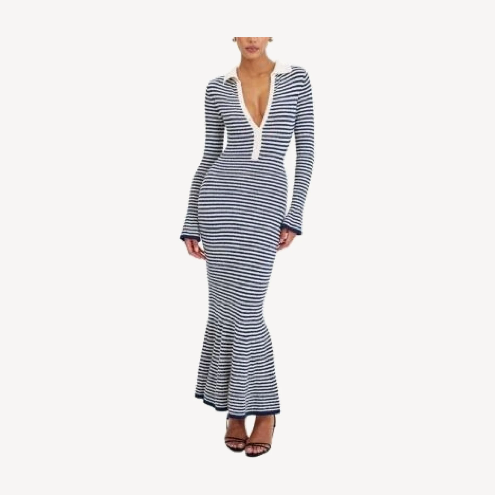 Miss Circle Xelie Cotton Terry Knit Mermaid Maxi Dress