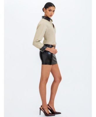 Miss Circle Vinette Cotton Gabardine Cropped Front Zip Jacket, photo 5