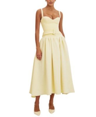 Miss Circle Tiana Sweetheart Belted Midi Dress