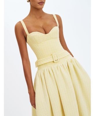 Miss Circle Tiana Sweetheart Belted Midi Dress