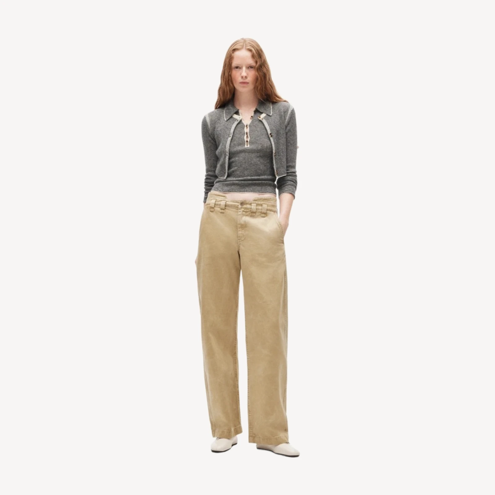 Eckhaus Latta x J.Crew double-waisted chino pant