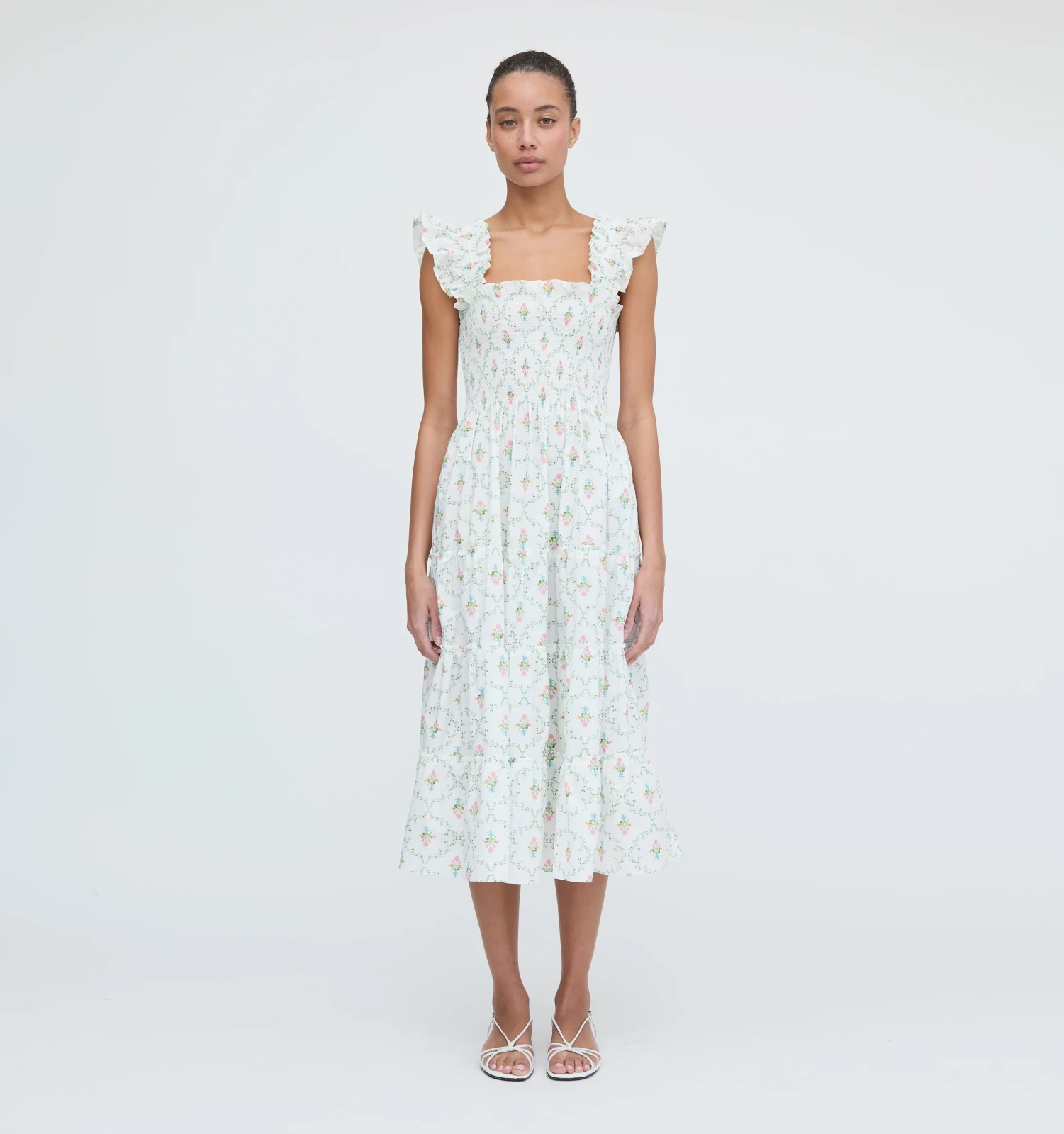 The Ellie Nap Dress - Pastel Trellis