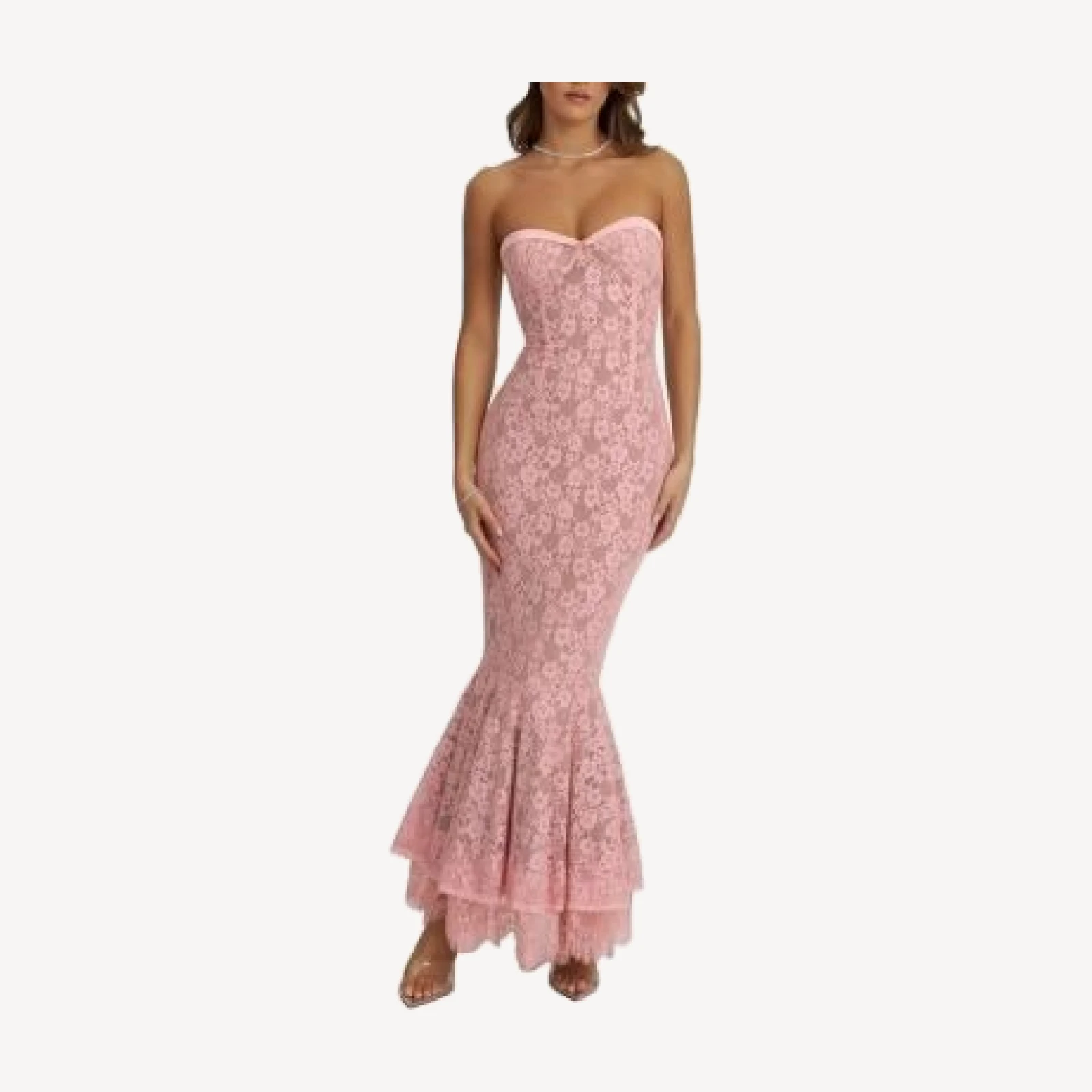 Miss Circle Rosalyn Lace Sweetheart Maxi Mermaid Dress