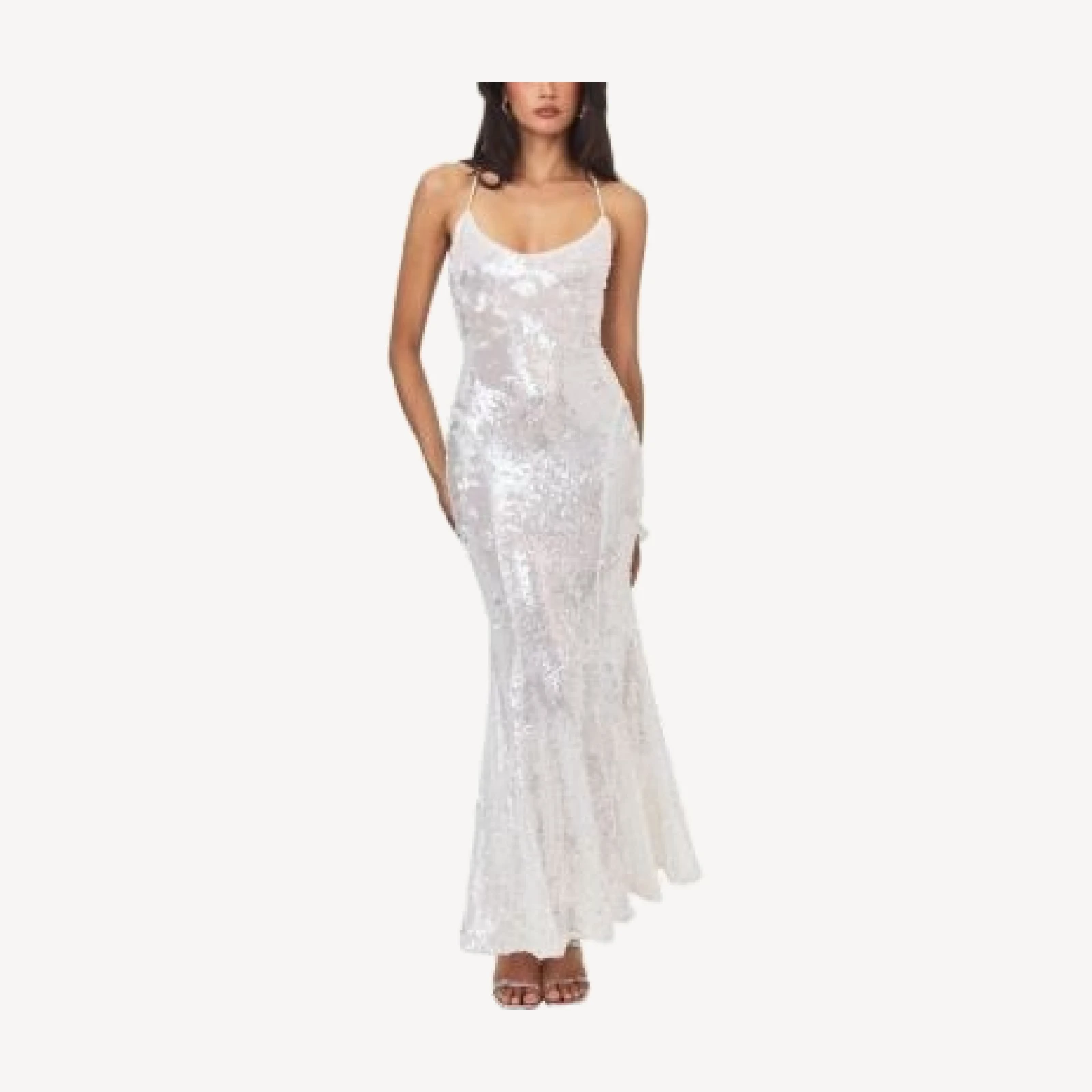 Miss Circle Cameron Sequin Scoop Neck Mermaid Maxi Dress