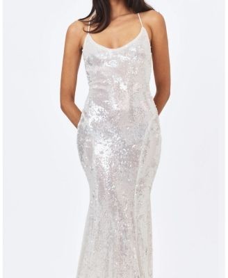Miss Circle Cameron Sequin Scoop Neck Mermaid Maxi Dress