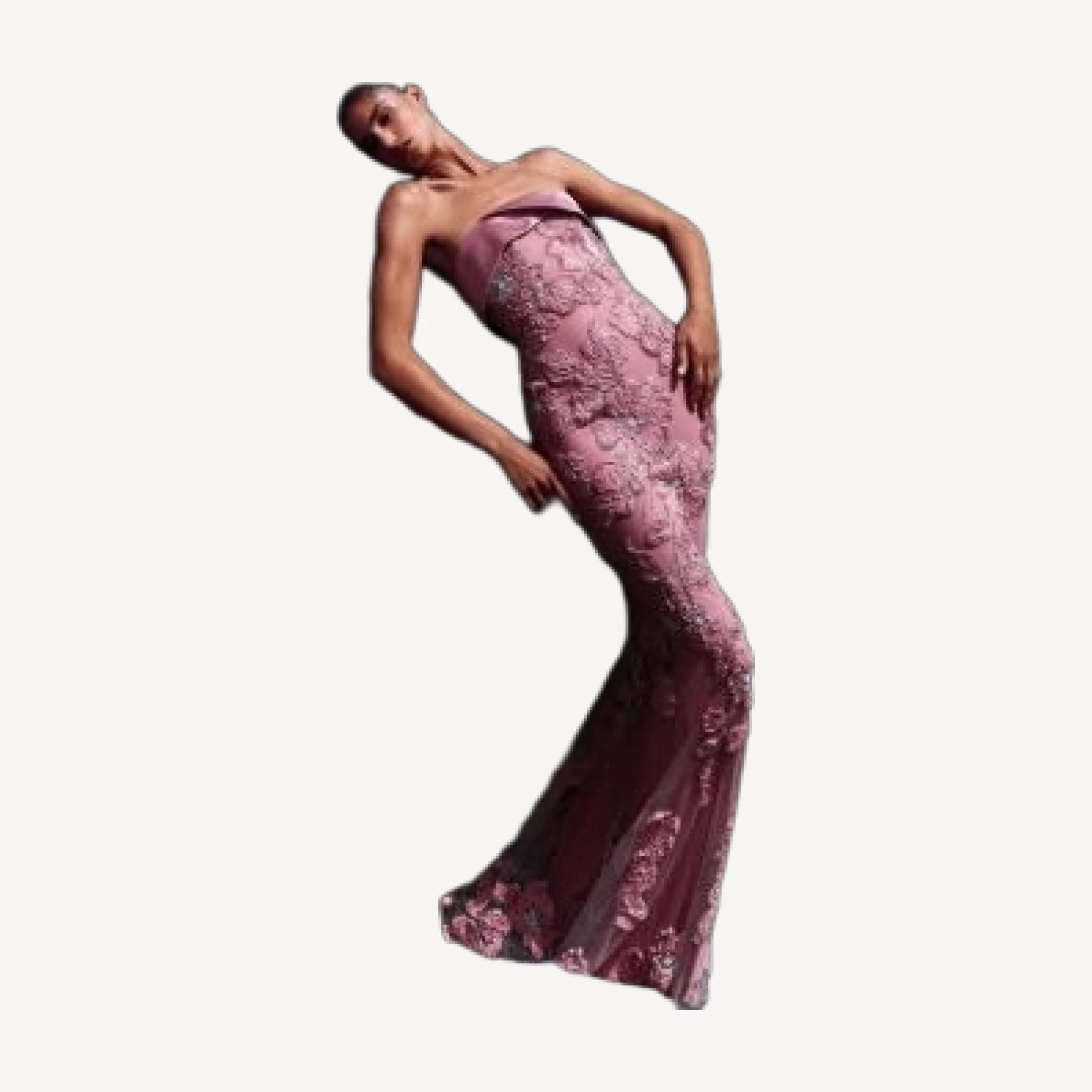 Miss Circle Raphaela Floral Beaded Mermaid Maxi Dress